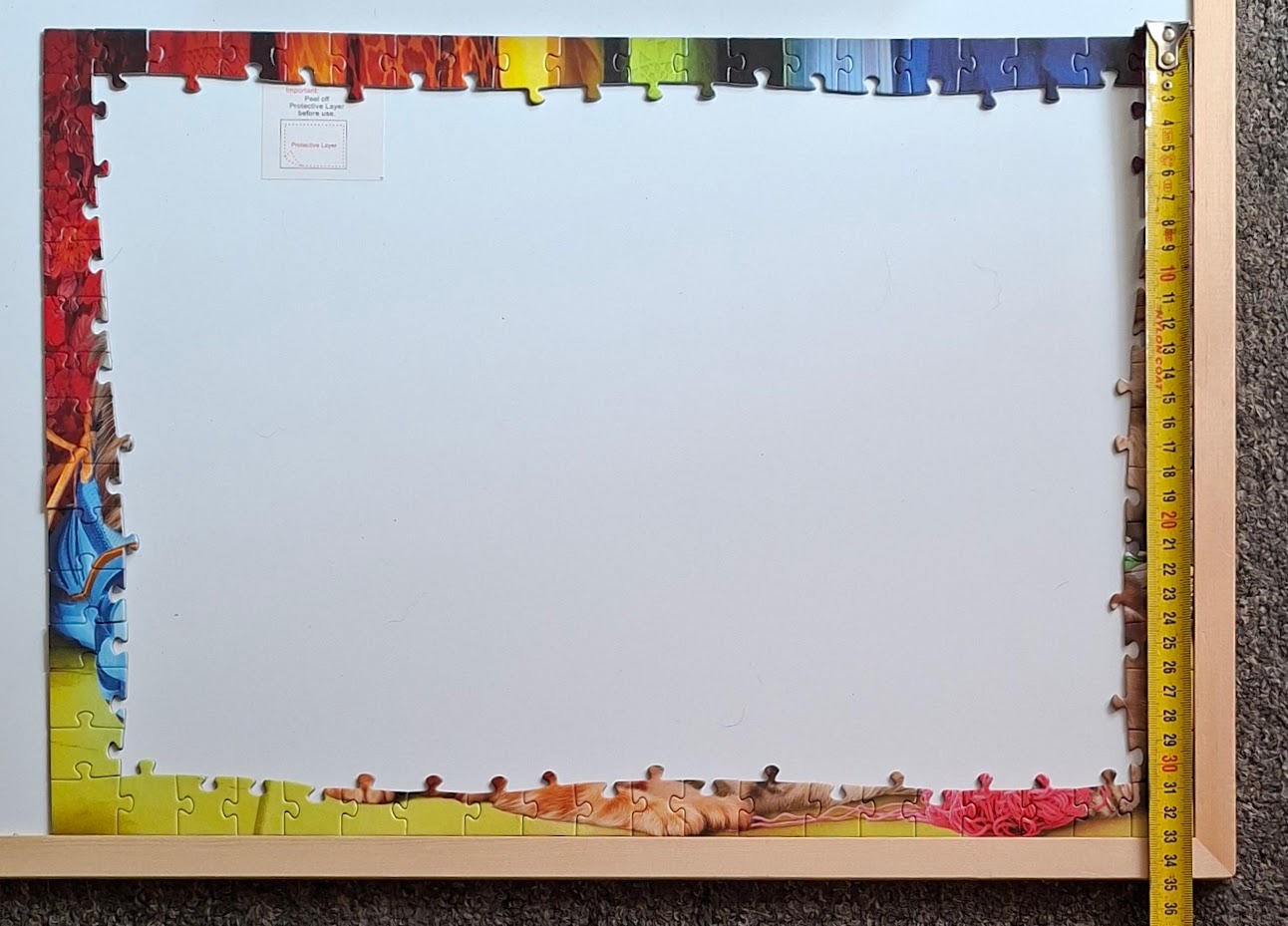 Skutečně naměřená výška puzzle DINO 300 XL dílků